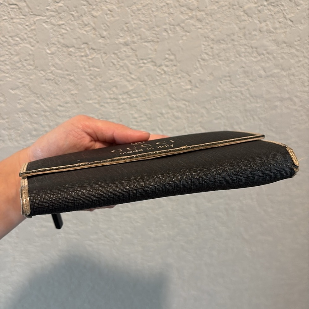 Gucci Trifold Long Snap Wallet Black - Picture 13 of 14